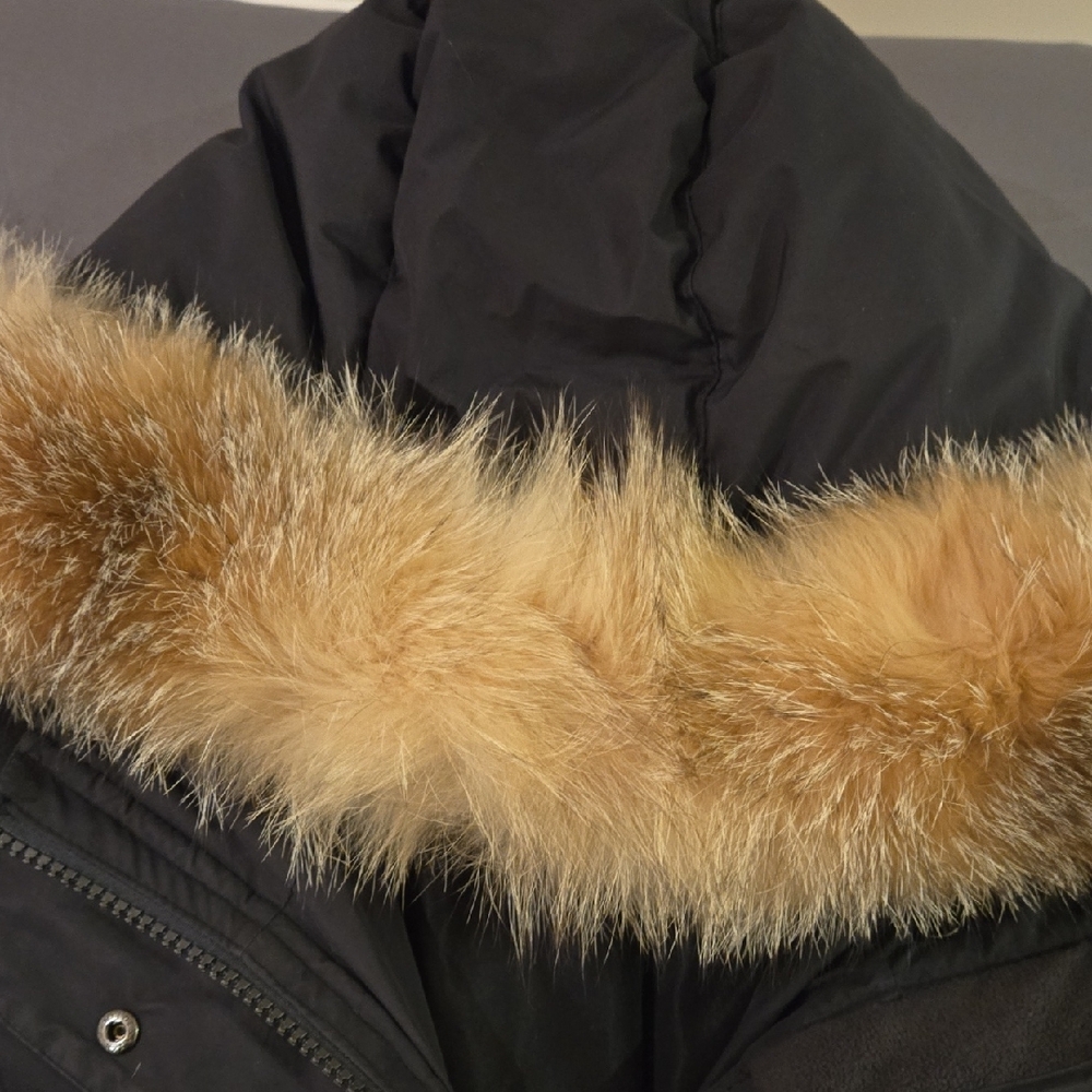 Women's Pajar Black Puffer Coat with Fur Trim - Picture 3 of 4
